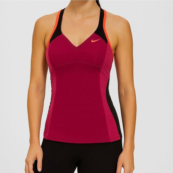 Nike Women’s Purple Color Block Racerback Athletic Tank Top Small - Picture 1 of 10